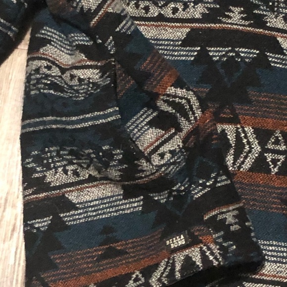 Billabong Swing Jacket Women's Small Aztec Southwesten Wool Blend Tribal Coat - Picture 5 of 7